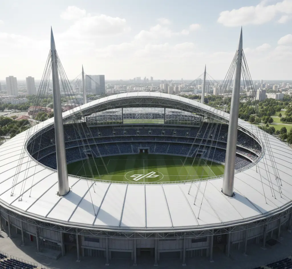 aerozhade tensiles big structure at sports ground